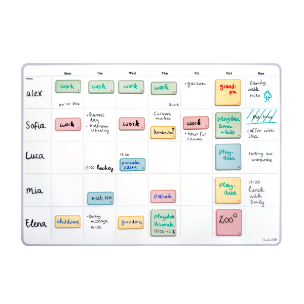 Bamboe | Sticky Whiteboard Familie Weekplanner