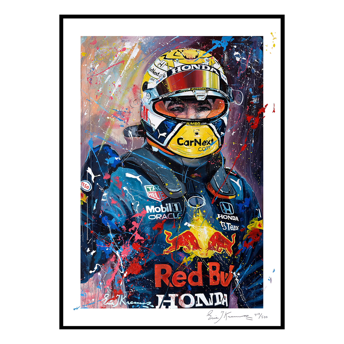 Eric Jan Kremer | Austrian Victories 2021 - 50 x 70 cm - Max Verstappen