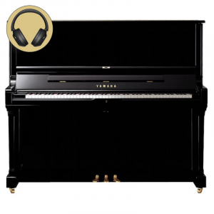 Silent piano's | Yamaha SU7 SH3 PE messing silent piano (zwart hoogglans)