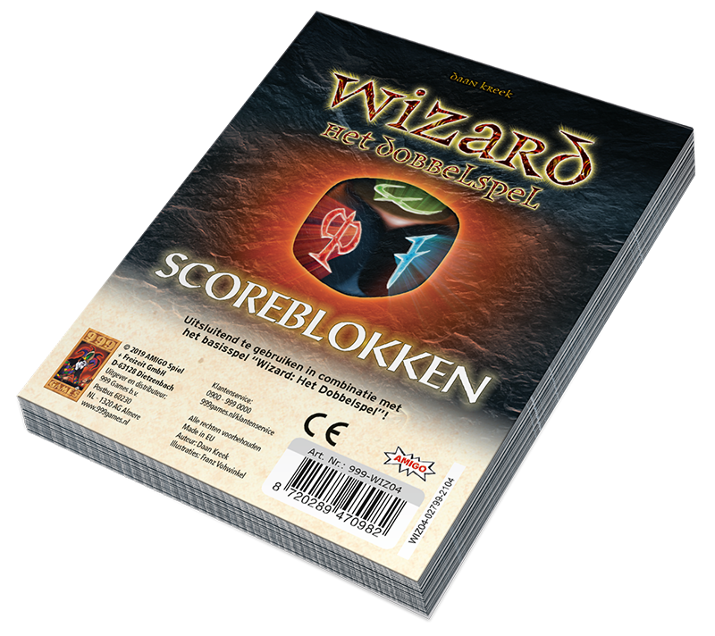 Scoreblokken Wizard Dobbelspel  drie stuks - Kaartspel