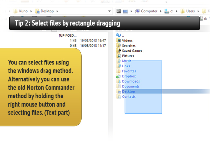 select files in winnc