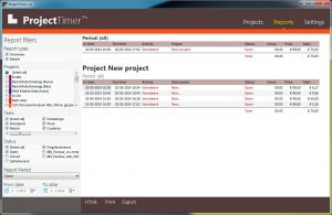 Project Timer, a work timer in Windows