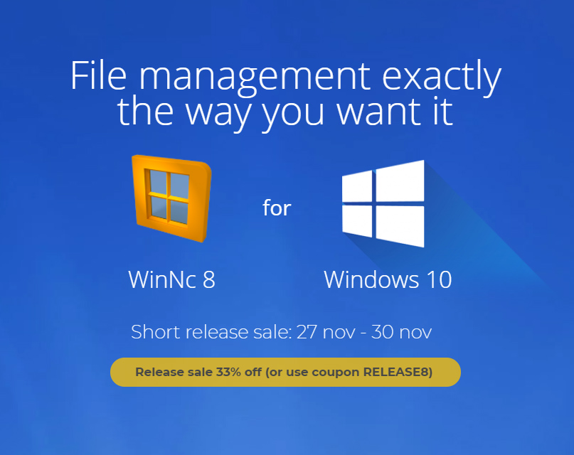 WinNc 8.0.0.0 available with 33% off release sale