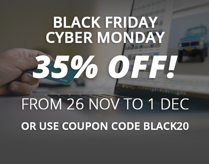 35% off using Black Friday coupon code BLACK20