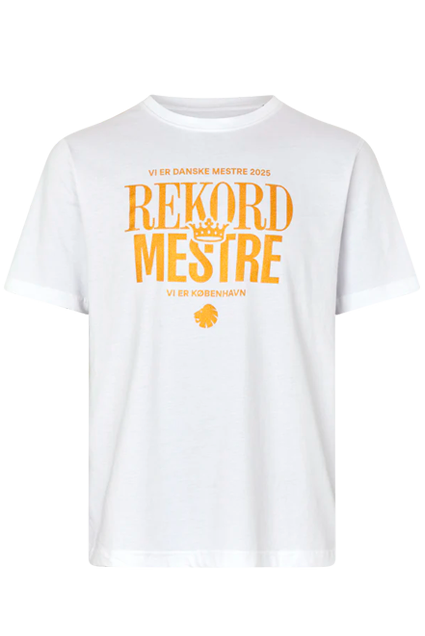 Hvid t-shirt, guld logo