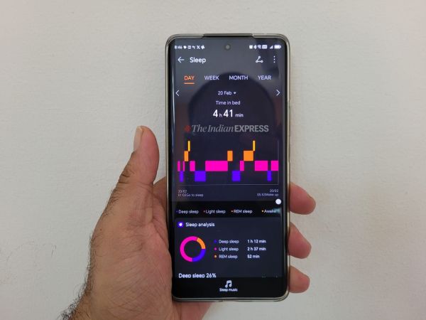 The Honor Choice smartwatch does an excellent job with sleep tracking, which is a very important feature to me. (Sethu Pradeep / Express photo) 