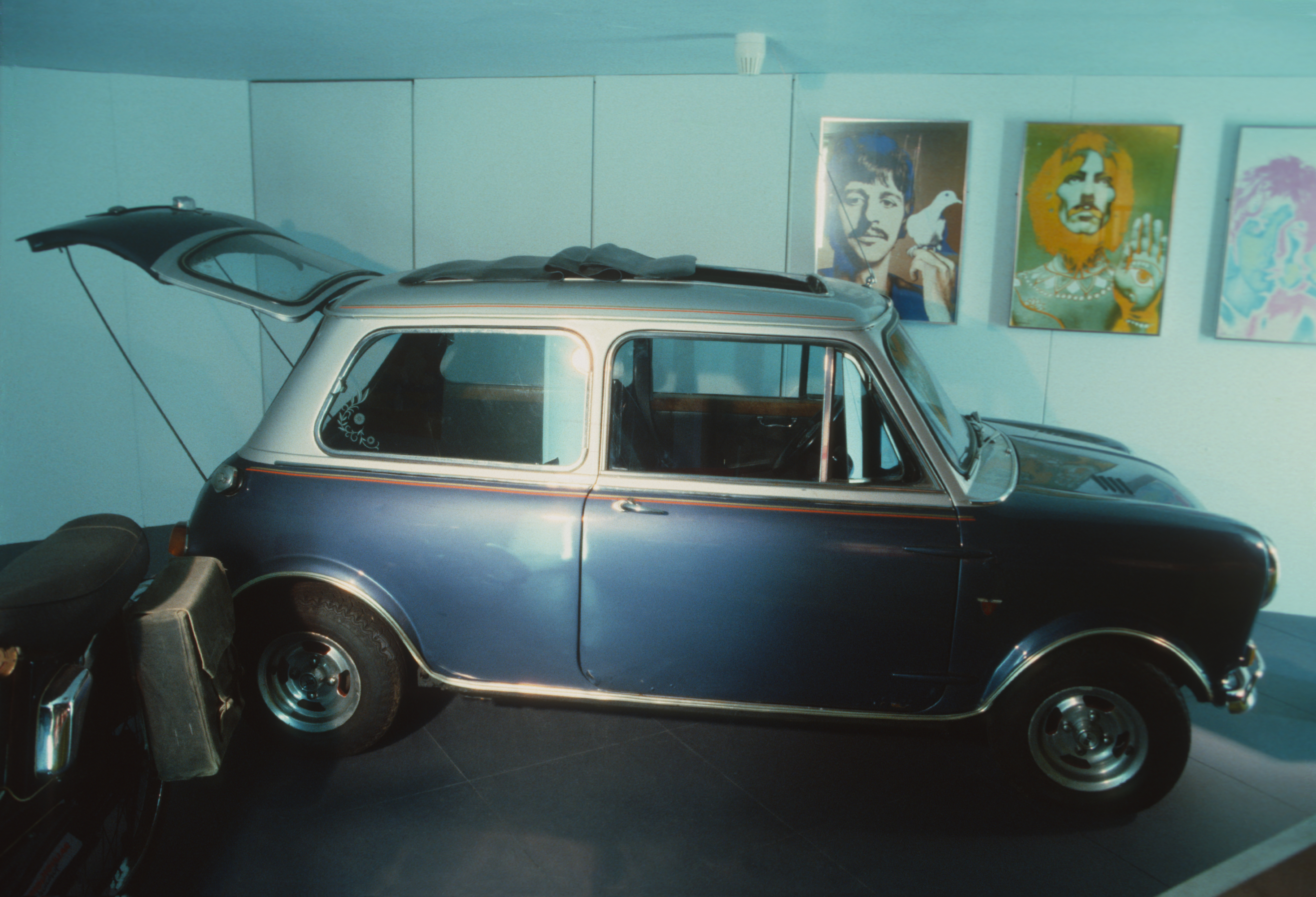 Ringo's Mini was specially modified to accommodate his drum kit