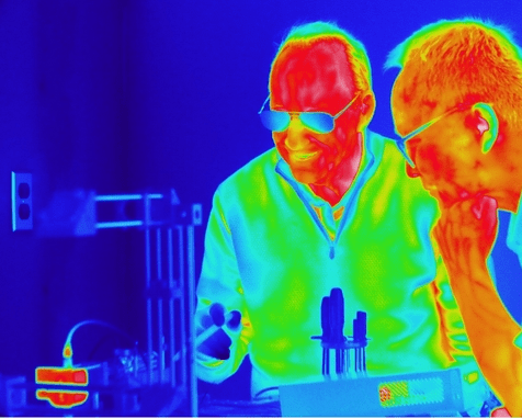 The researchers through their infrared camera 