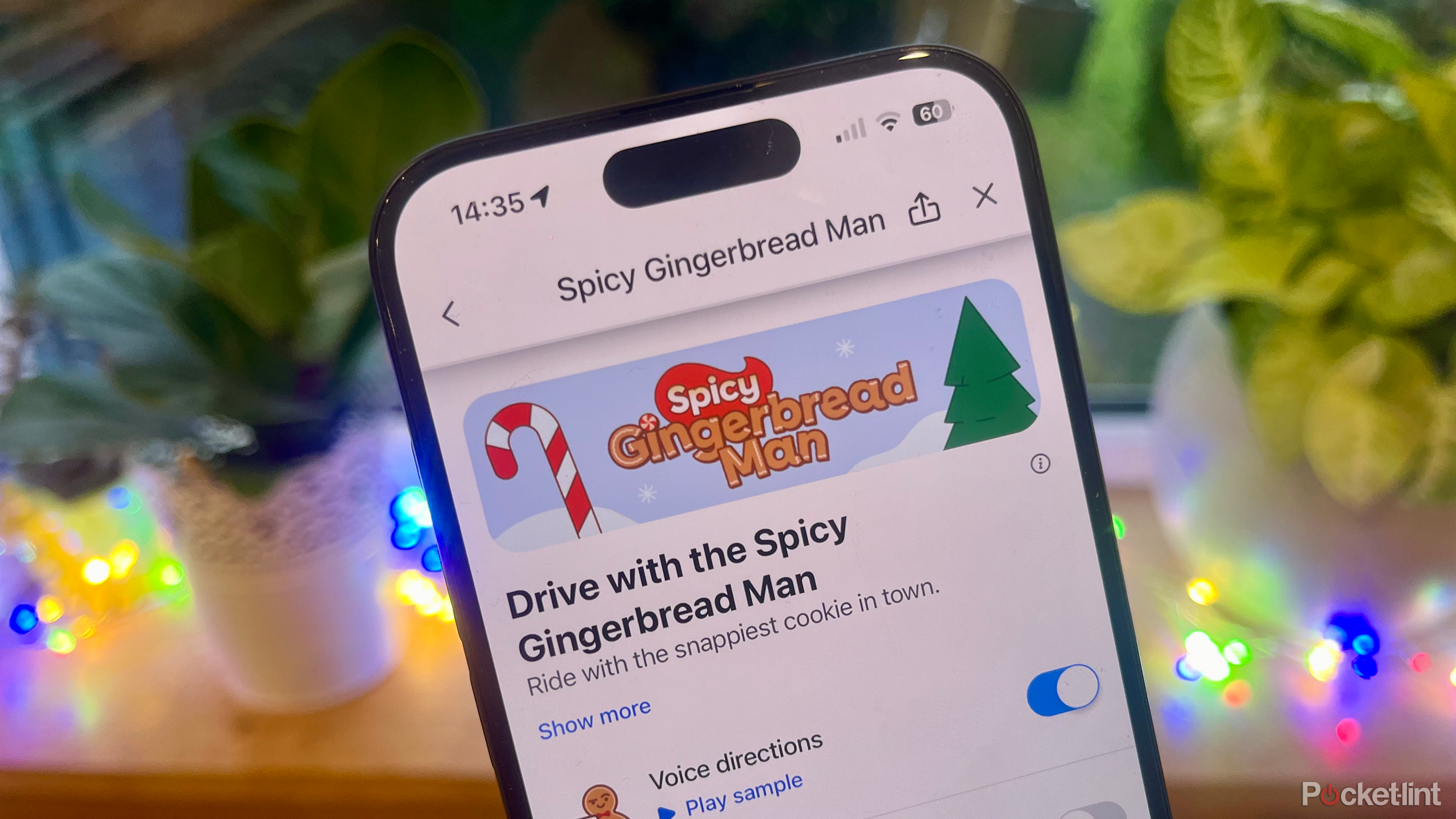 The Spicy Gingerbread Man sidekick in Waze.