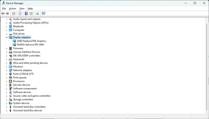 A screenshot from Device Manager in Windows 11.