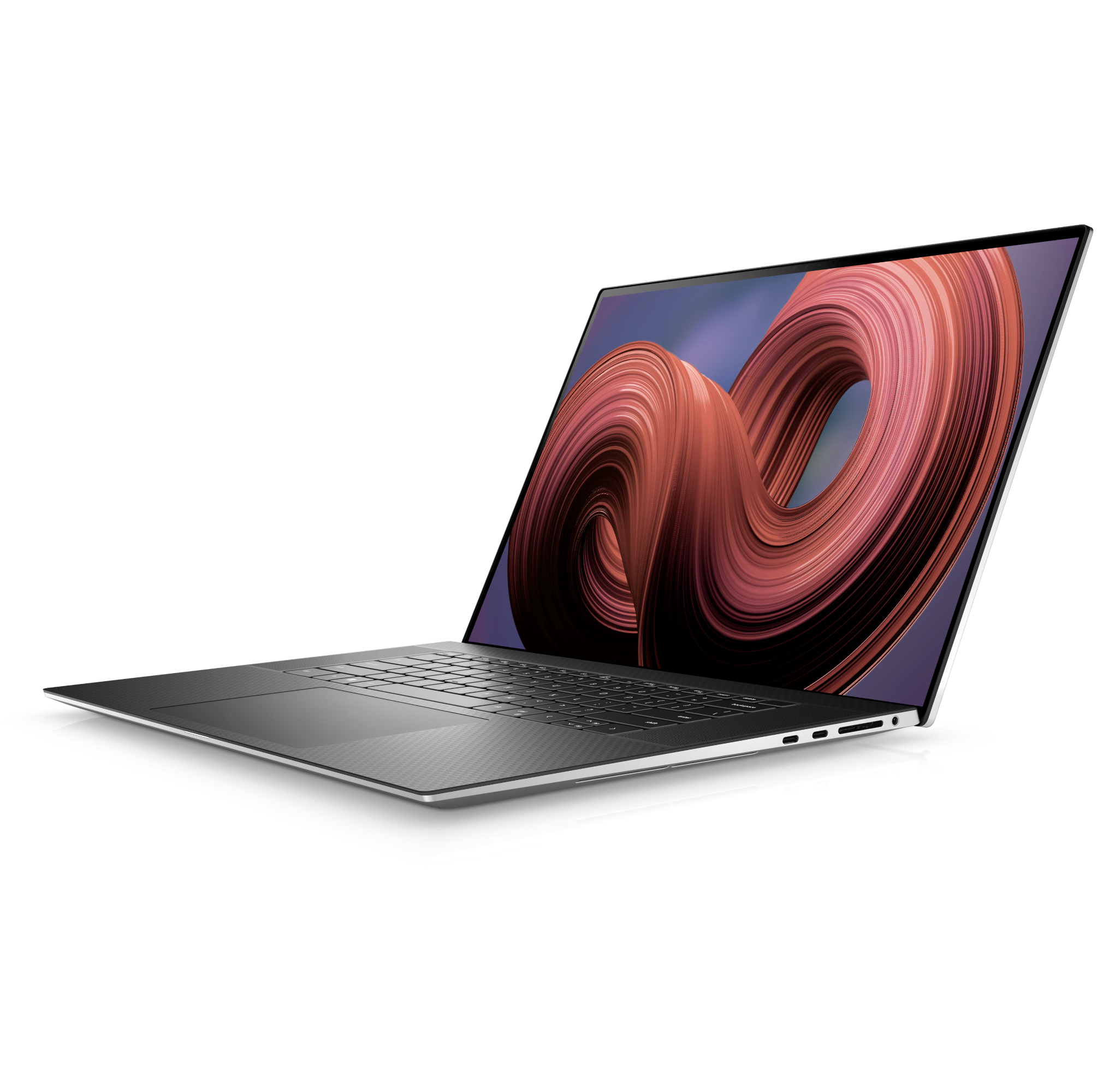 Dell XPS 17 9730 with screen open and desktop background showing