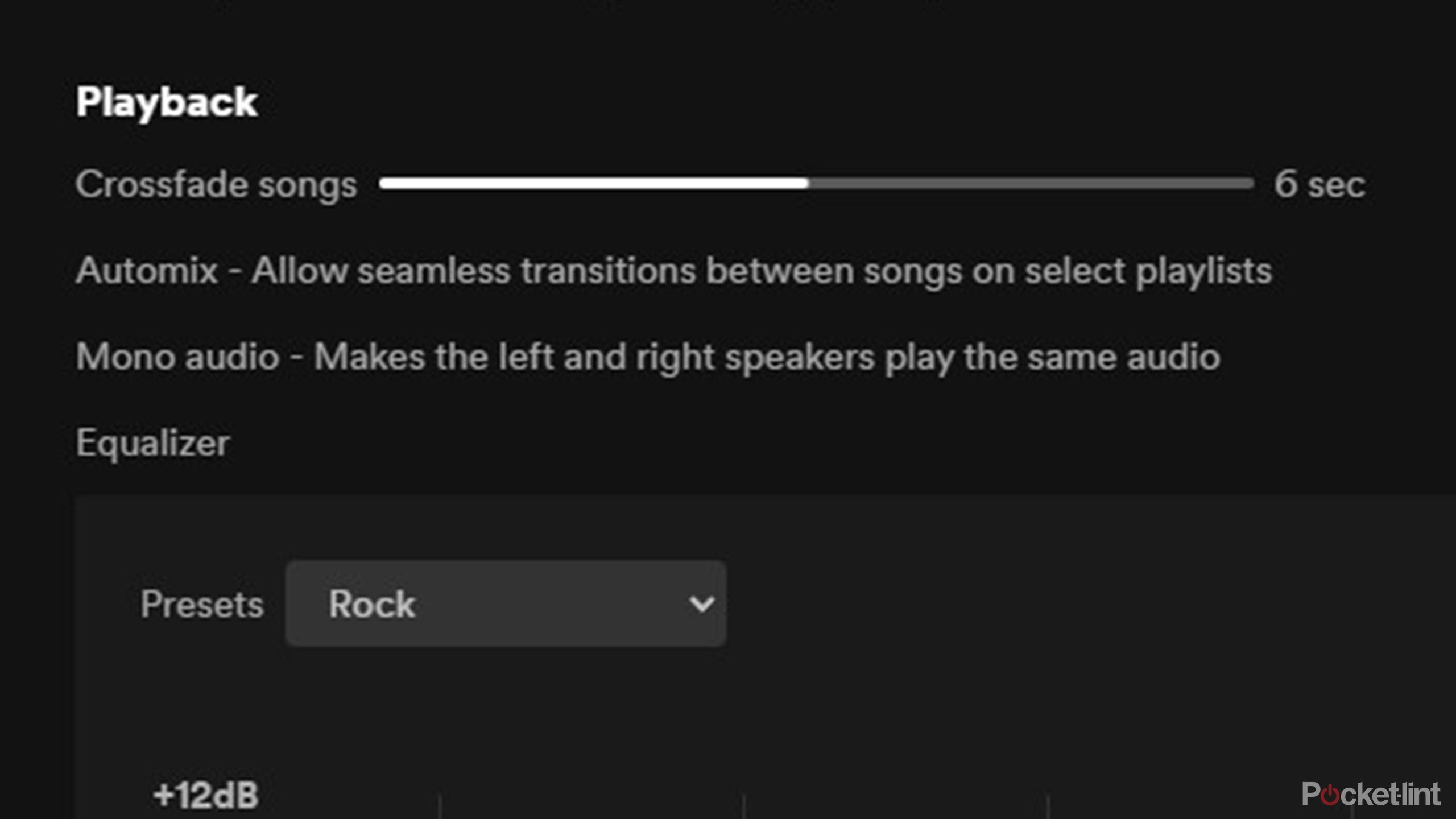 Spotify settings desktop crossfade