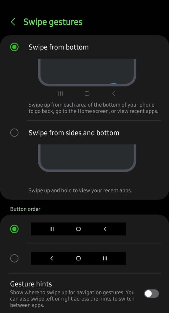 How to add Navigation Bar Swipe From Bottom Gestures in One UI 6.1 Update
