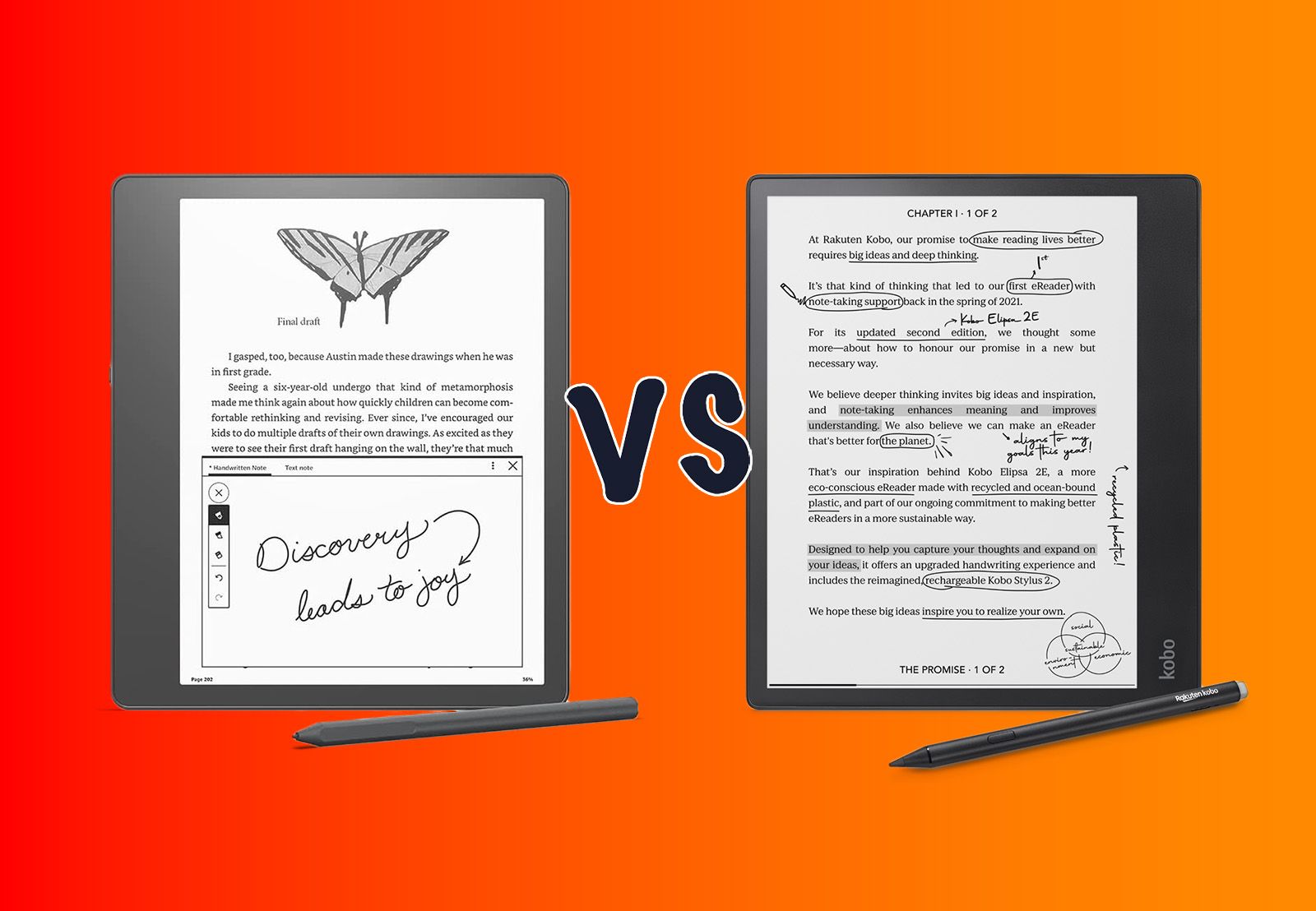 Kobo Elipsa vs Amazon Scribe copy