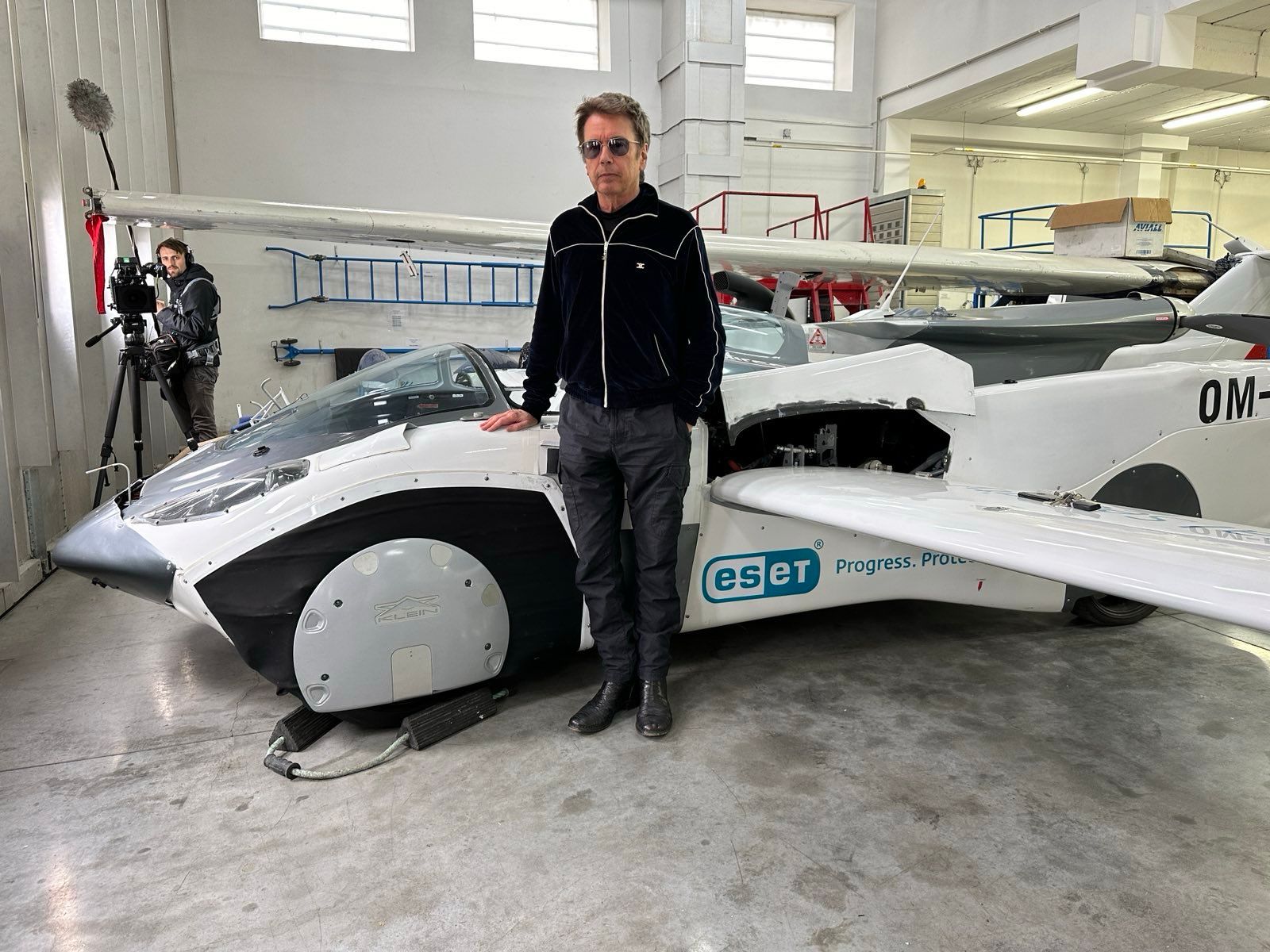 Music legend Jean-Michel Jarre, 75, completed two flights in the flying car in SlovakiaCredit: KleinVision