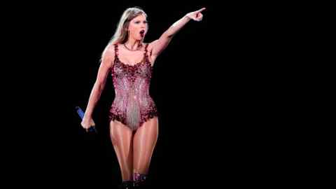 Taylor Swift performs at the Monumental stadium during her Eras Tour concert in Buenos Aires