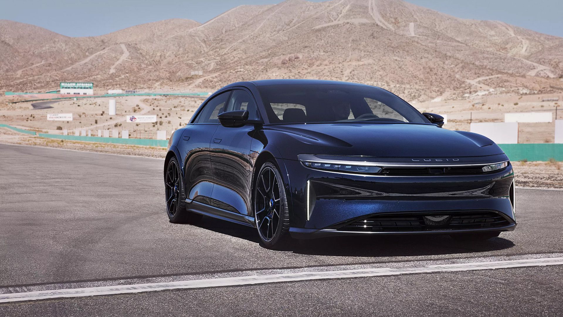 The 2024 Lucid Air Sapphire Parked On Track
