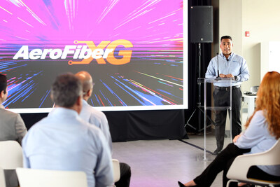 Gino Villarini, founder and president of AeroNet, at the launch of AeroFiberXG.