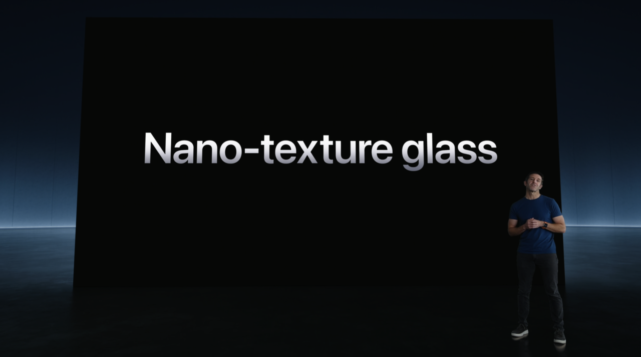 Nano-texture comes to iPad Pro for the first time.