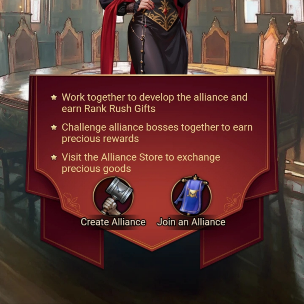 Create or join Alliance