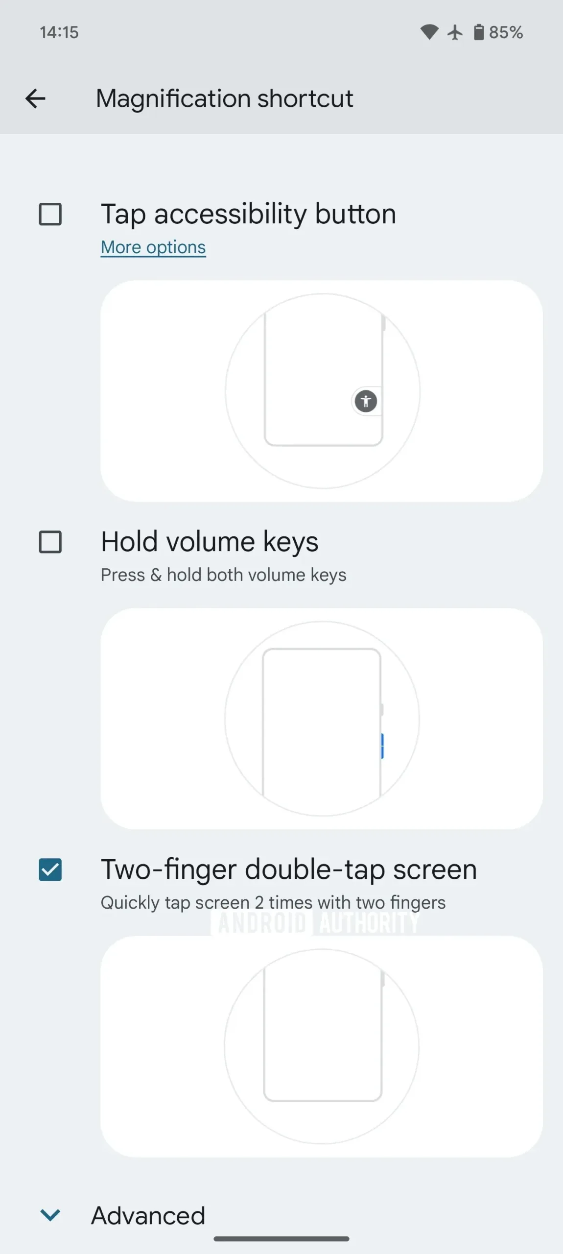 Android 15 magnification gesture new feature