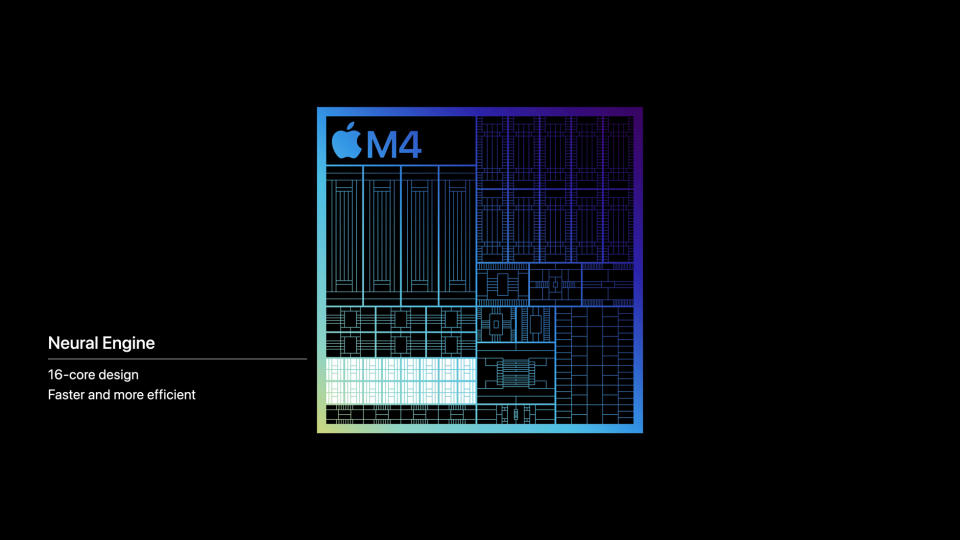 Apple's M4 chip brings with it increased AI capabilities, which could tip what's to come at WWDC next month. (Image: Apple)