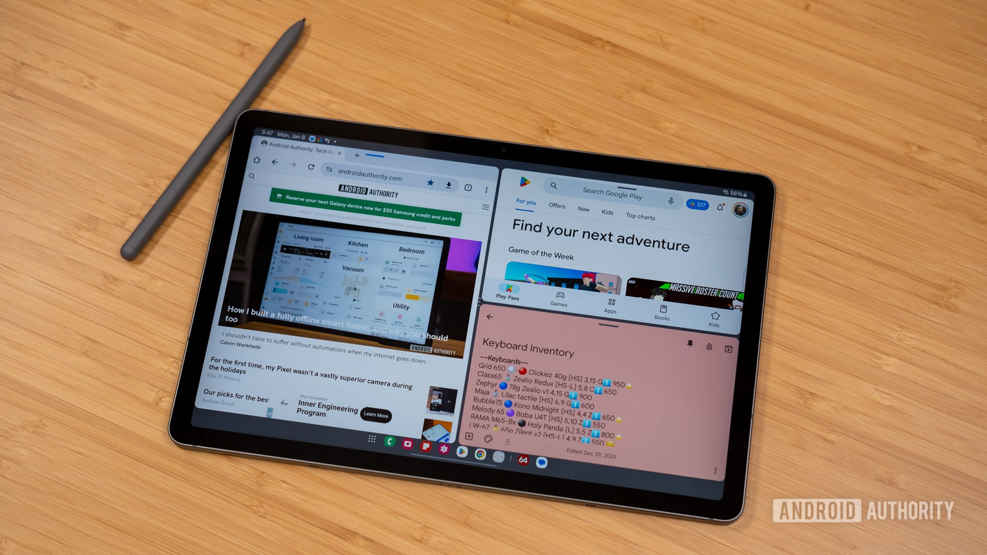 Galaxy Tab S9 FE multitasking