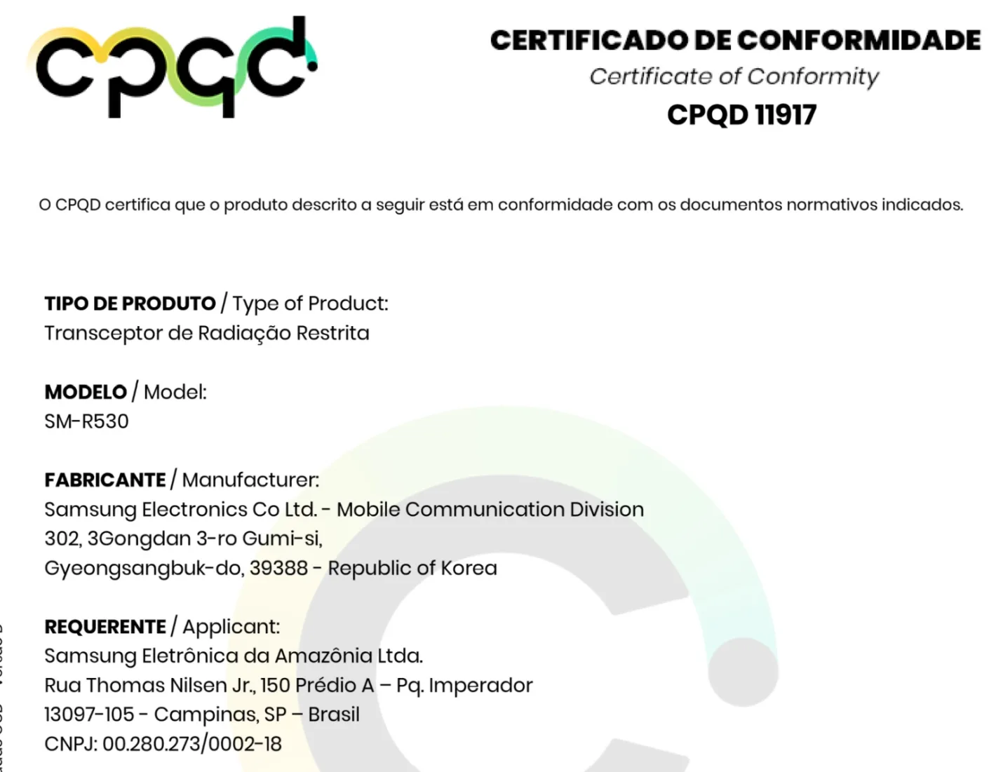 Galaxy Buds 3 Brazil Certification