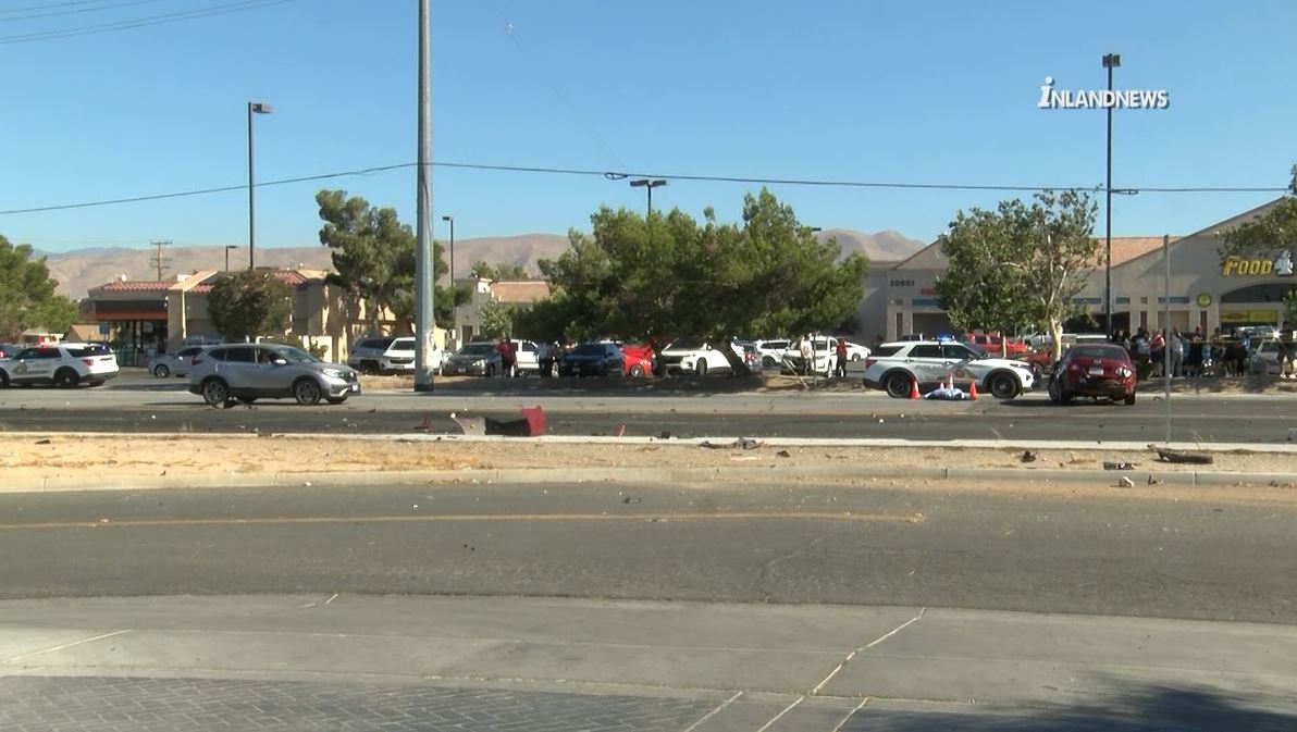 Authorities are investigating a male driver died while colliding with a deputy in Apple Valley on June 29, 2024. (Inland News)
