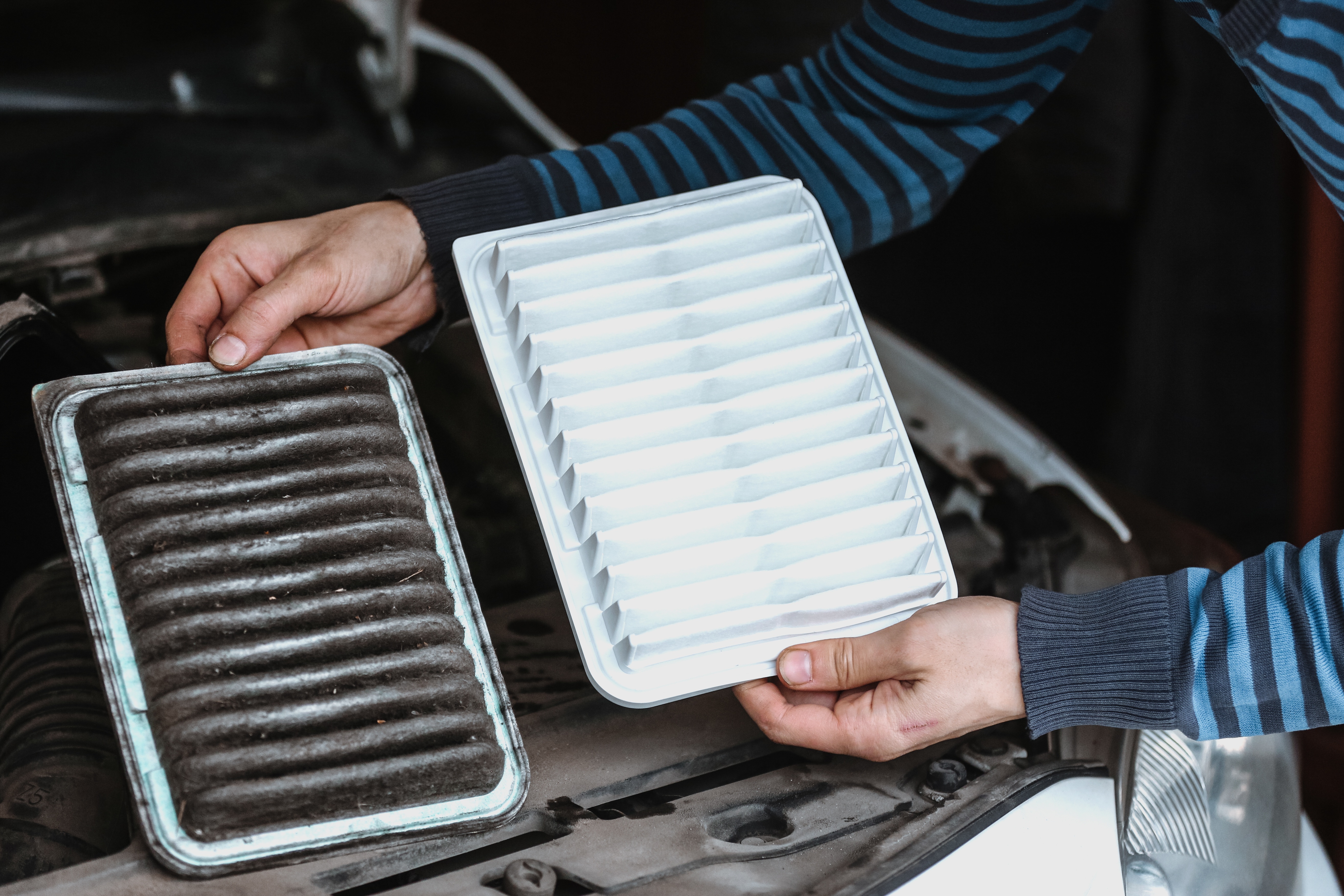 Dirt in your air filter can reduce the airflow, make the car harder to cool and even affect your health