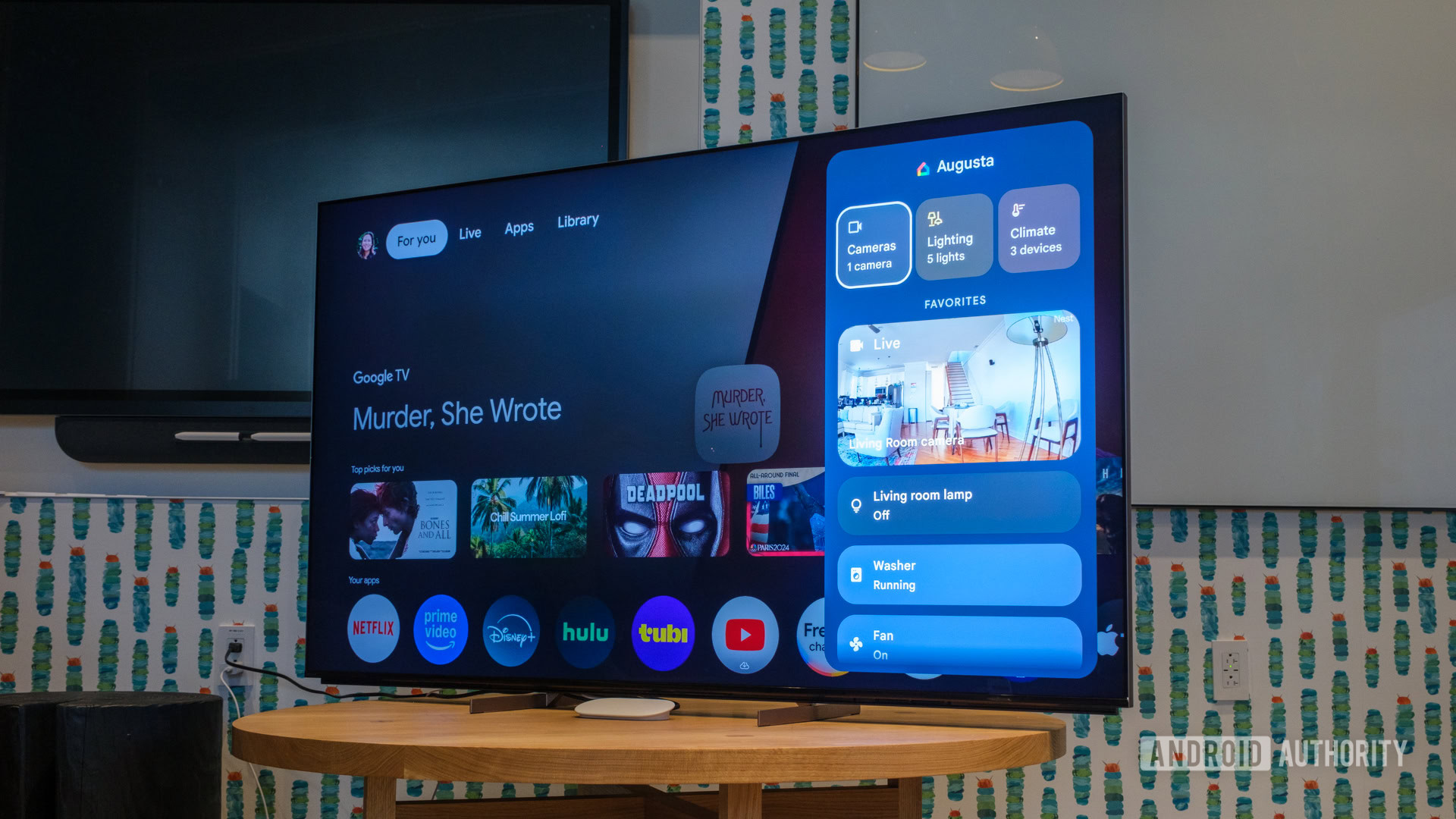 Google TV Home interface wide