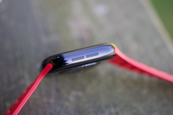 The speaker grille on the Apple Watch Series 10.