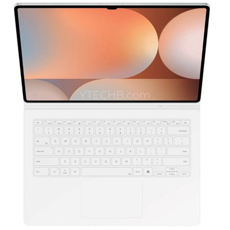 Samsung Galaxy Tab S10 Ultra White Keyboard Cover Render