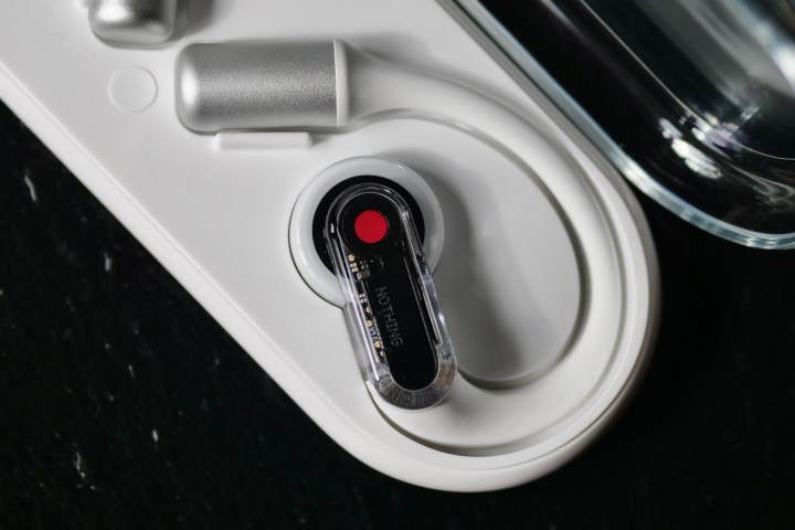 The Nothing Ear Open earbud in the case.