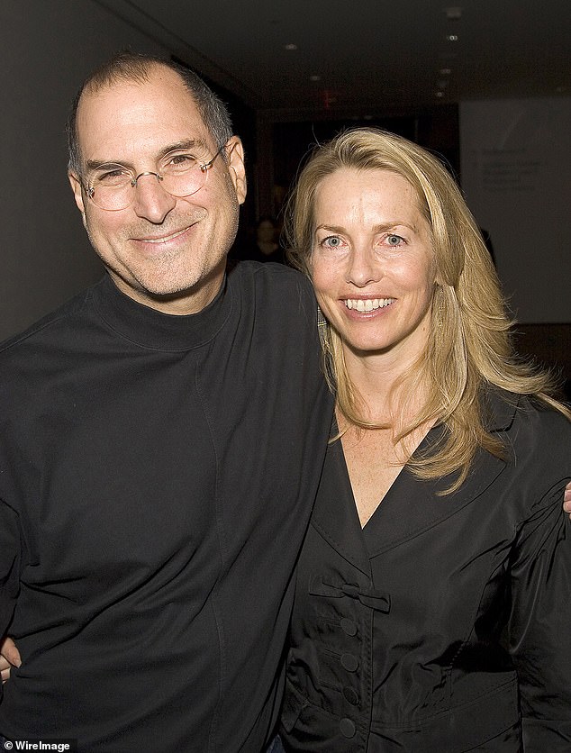 Her father's biographer previously described Eve as ¿spunky¿ and ¿self-assured¿  (Pictured: Her mother and father, Steve Jobs and Laurene Powell Jobs)