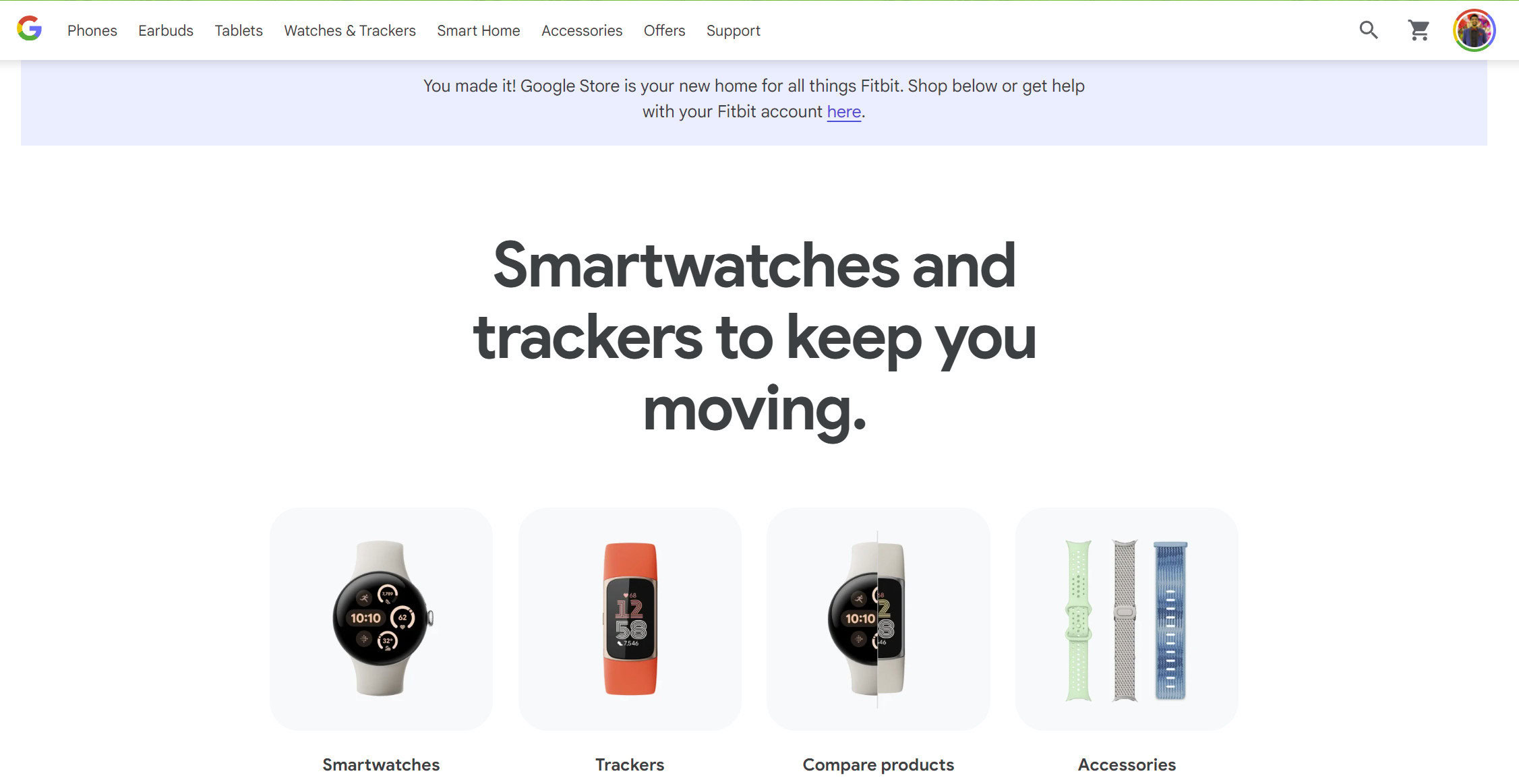 Fitbit website screenshot