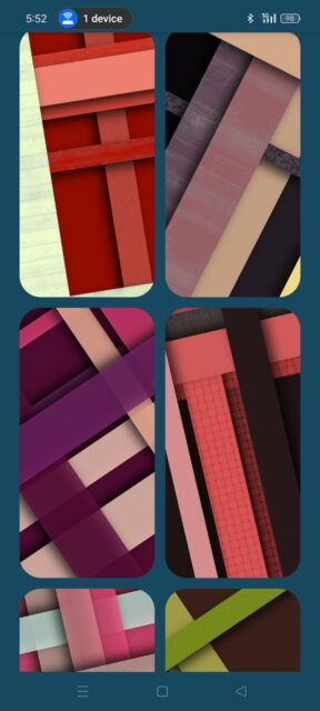 Palettes on Tapet wallpaper app