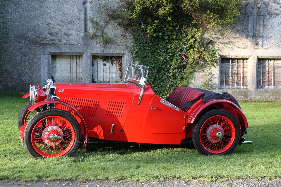 The old motor appears to be the remains of a classic 1932 MG J2