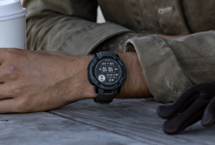 The Garmin Instinct 2X Solar on a person's wrist.