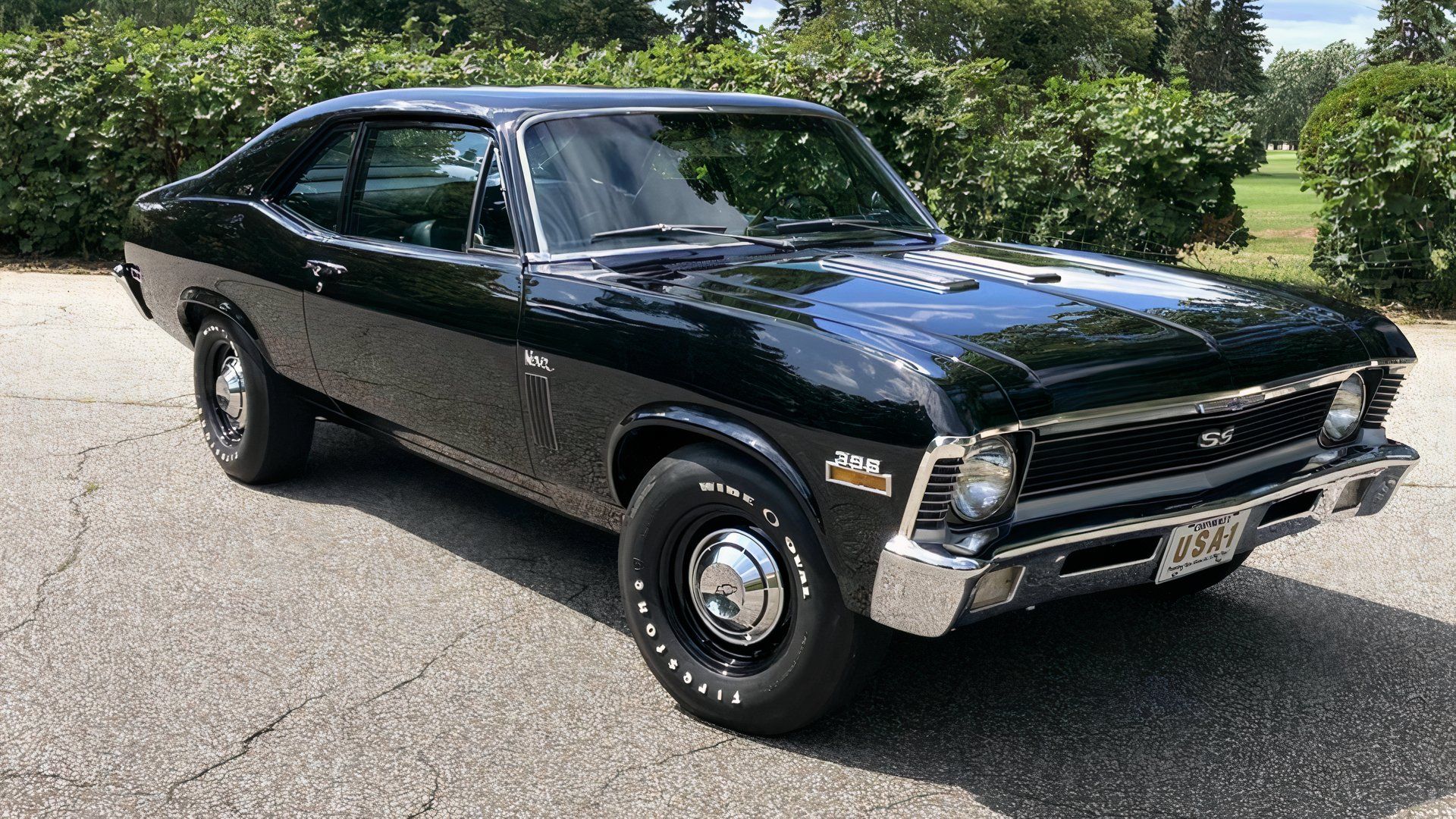 3/4 side view of 1970 Chevrolet Nova SS