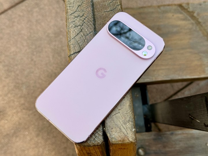 Pixel 9 Pro in Rose Quartz.