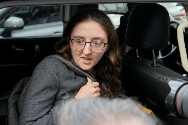 FILE PHOTO: Former crypto hedge fund Alameda Research CEO Caroline Ellison departs the trial of former FTX Chief Executive Sam Bankman-Fried who is facing fraud charges over the collapse of the bankrupt cryptocurrency exchange, at Federal Court in New York City, U.S., October 10, 2023. REUTERS/Cheney Orr/File Photo