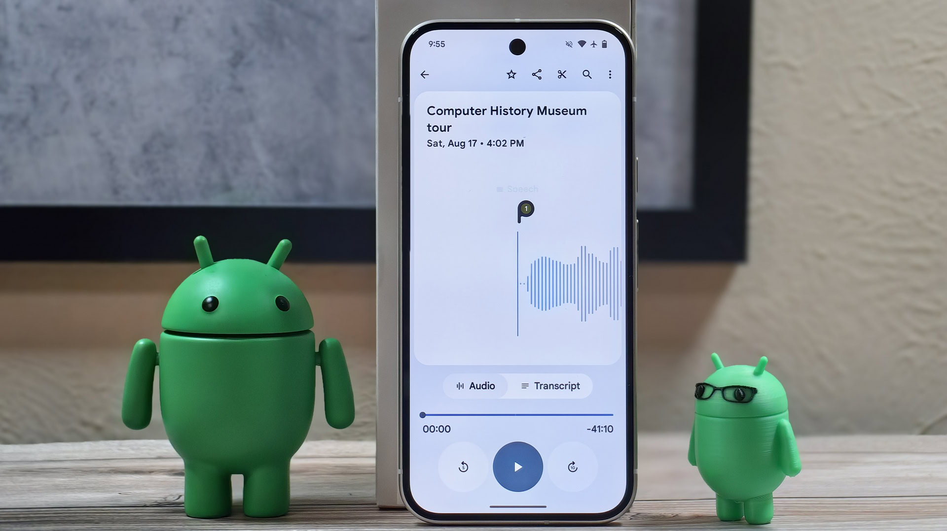 Pixel Recorder app on the Google Pixel 9