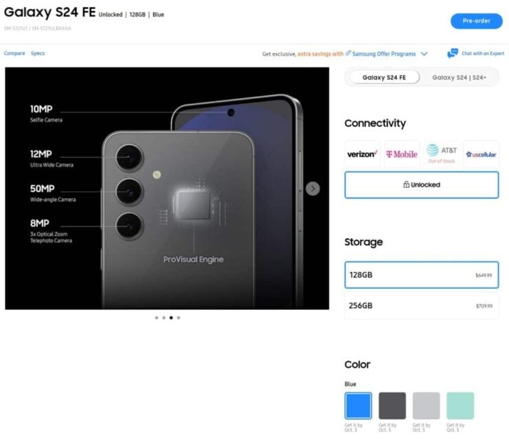 S24 FE Prices And Offers Are Official, Thanks To A Samsung Oopsie 4