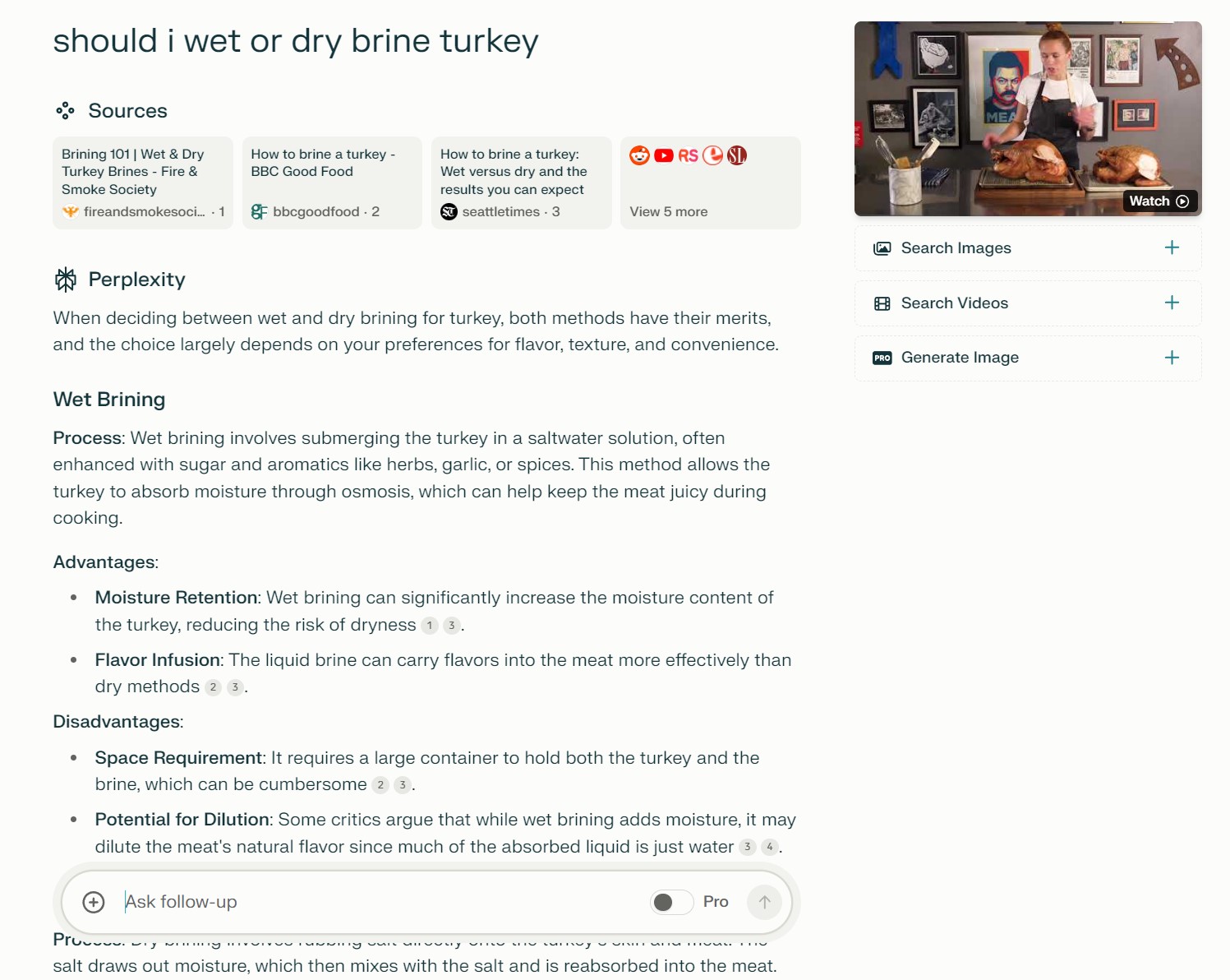 perplexity wet vs dry brine