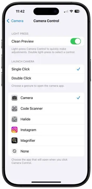 camera control settings iphone 16 4 Medium