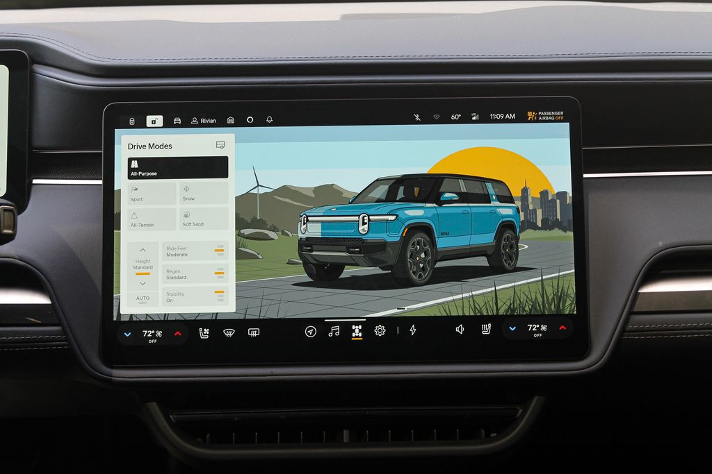 Rivian R1S Infotainment screen