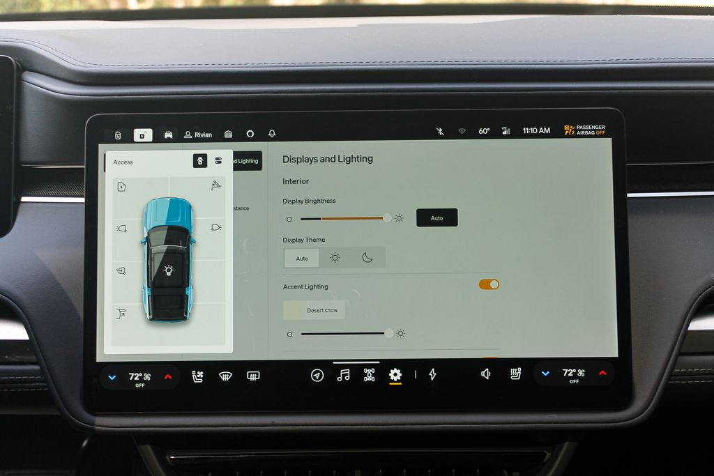 Rivian R1S Infotainment screen