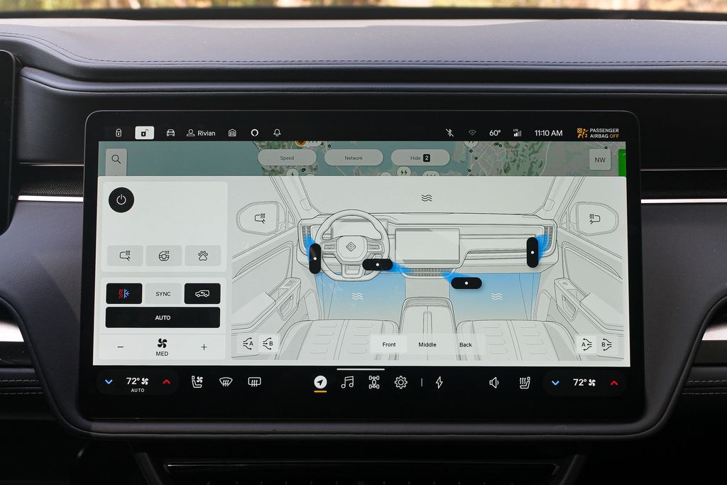 Rivian R1S Infotainment screen