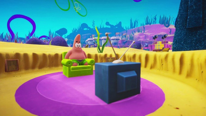 Patrick enjoys watching TV in SpongeBob SquarePants: The Patrick Star Game.